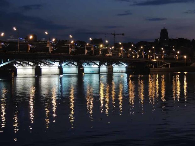 Night Bridge in Voronezh